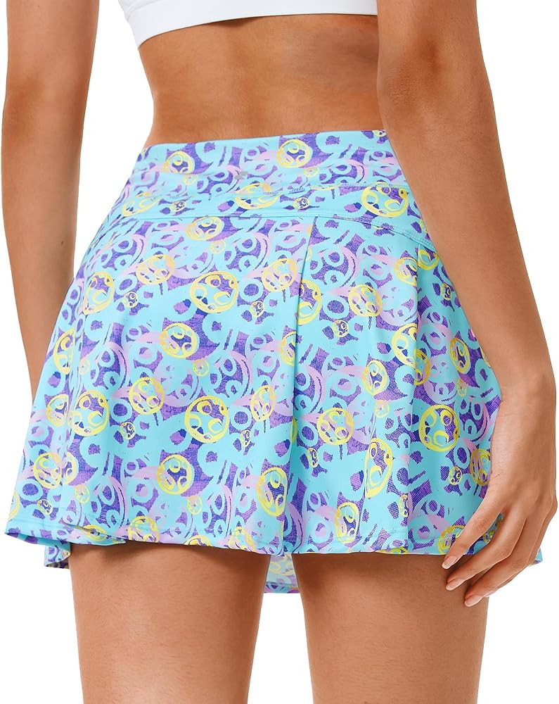 Stelle Women Tennis Skirt Golf Skorts Athletic High Waisted with Pockets Inner Shorts Sport Worko... | Amazon (US)