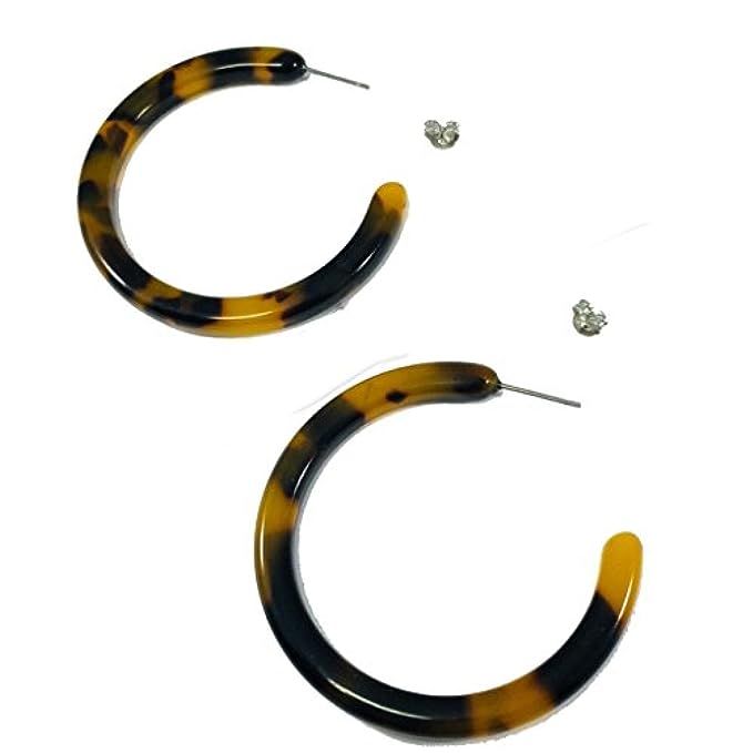 Tortoise Shell Earrings Hoop Earrings Brown Jewelry Auralee & Co. | Amazon (US)
