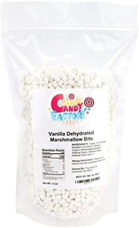 Sarah's Candy Factory Vanilla Mini Dehydrated Marshmallow Bits in Resealable Bag, 8 Oz | Amazon (US)