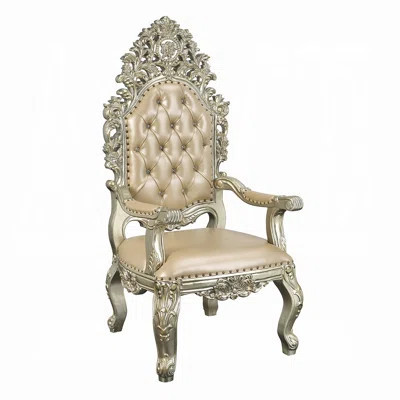 Sorina Upholstered Arm Chair in Antique Gold (Set of 2) | Wayfair North America