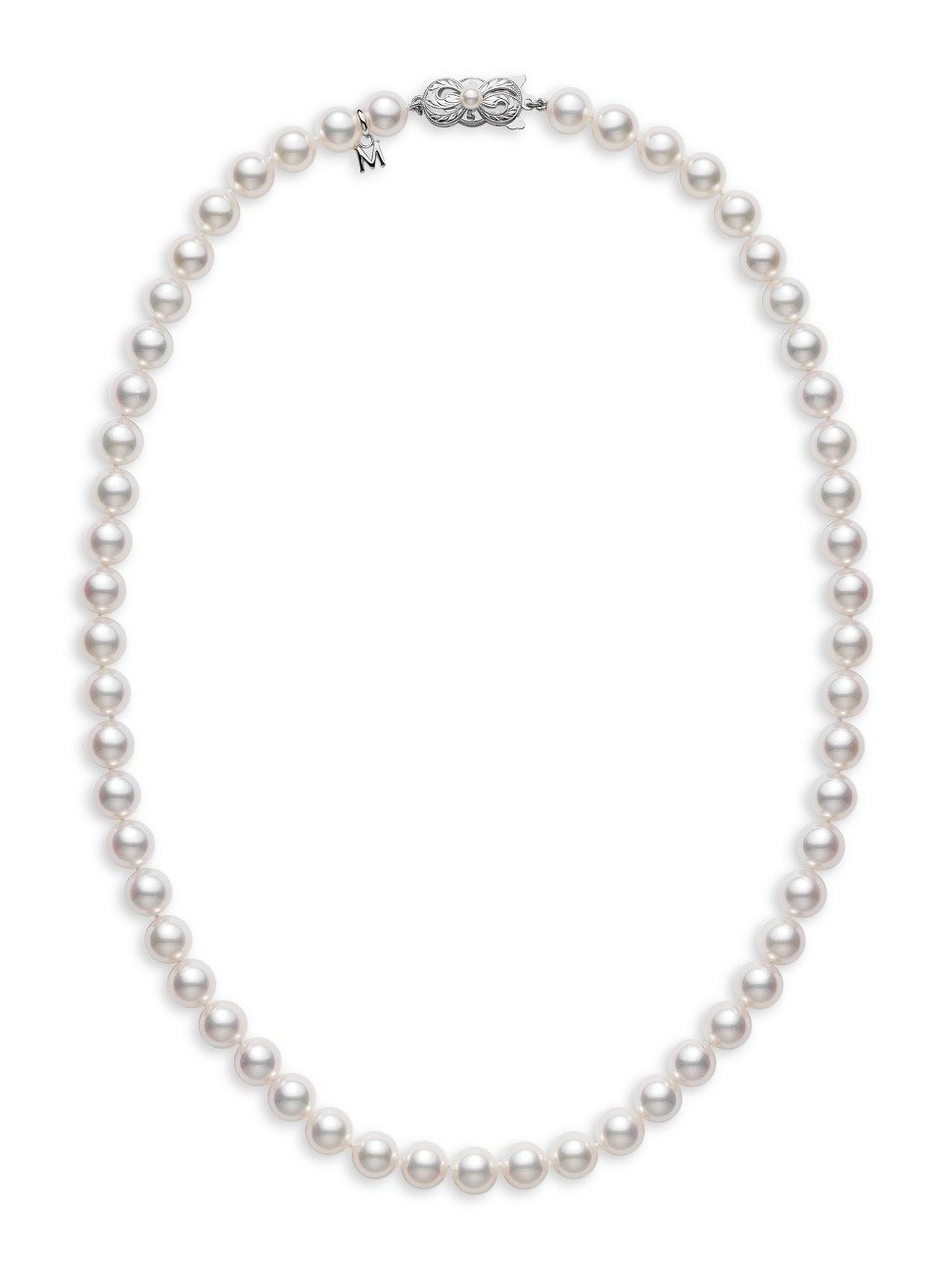 Essential Elements 18K White Gold & 7MM White Cultured Akoya Pearl Strand Necklace | Saks Fifth Avenue