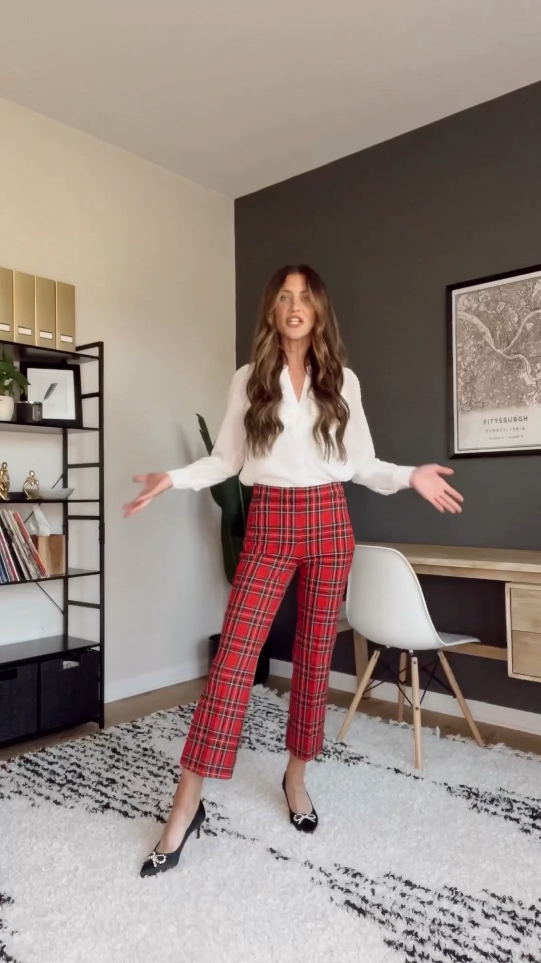 Tartan Kelsey flare pant curated on LTK