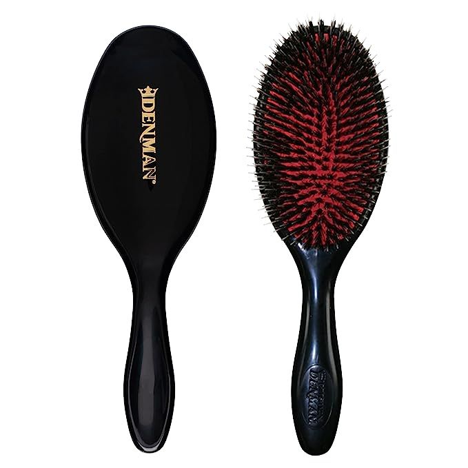 Denman D81L Large Hair Brush with Soft Nylon Quill Boar Bristles - Porcupine Style Cushion Brush ... | Amazon (US)