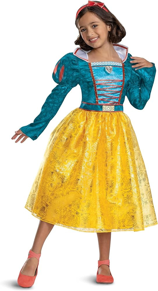 Disney Snow White Live Action Deluxe Costume for Kids, Official Snow White Costume Outfit with He... | Amazon (US)