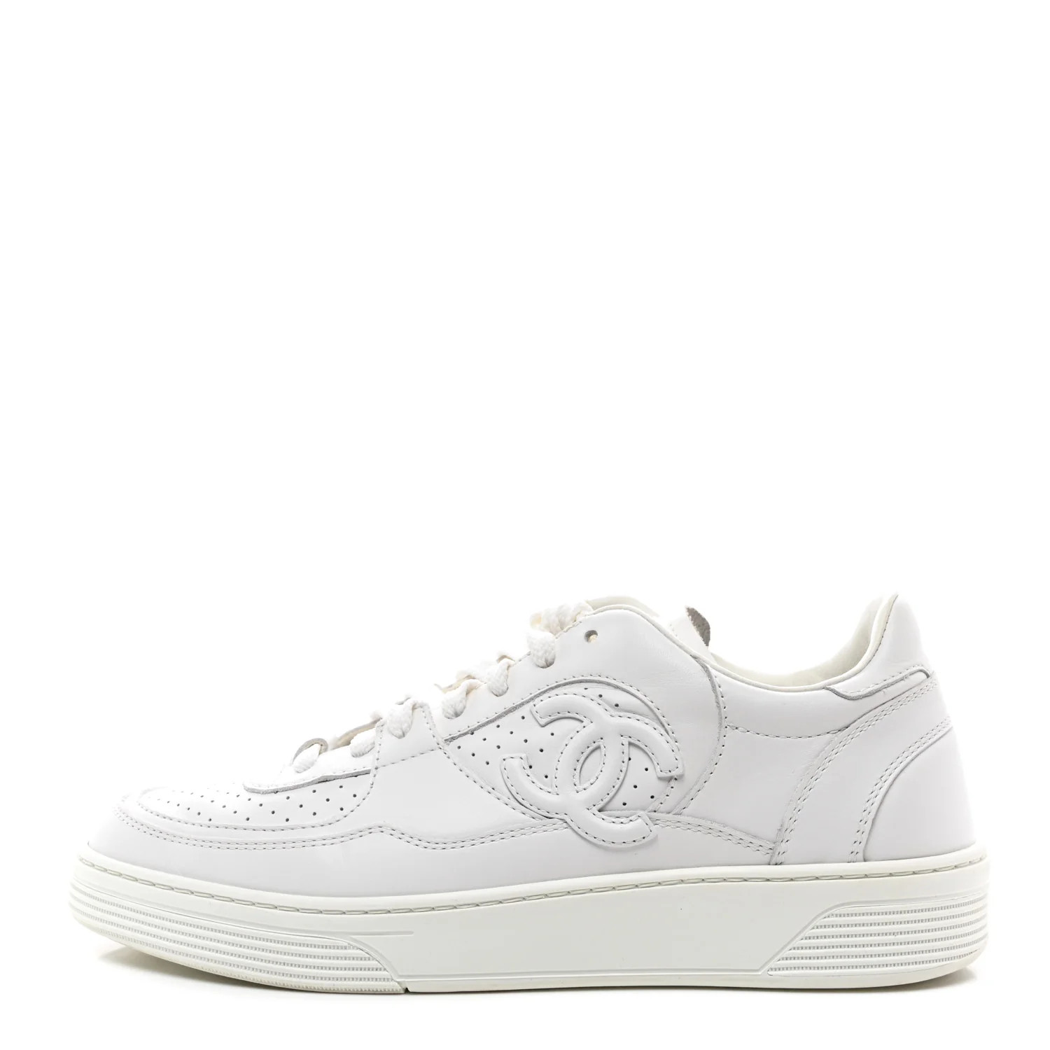 Calfskin CC Womens Sneakers 39 White | FASHIONPHILE (US)