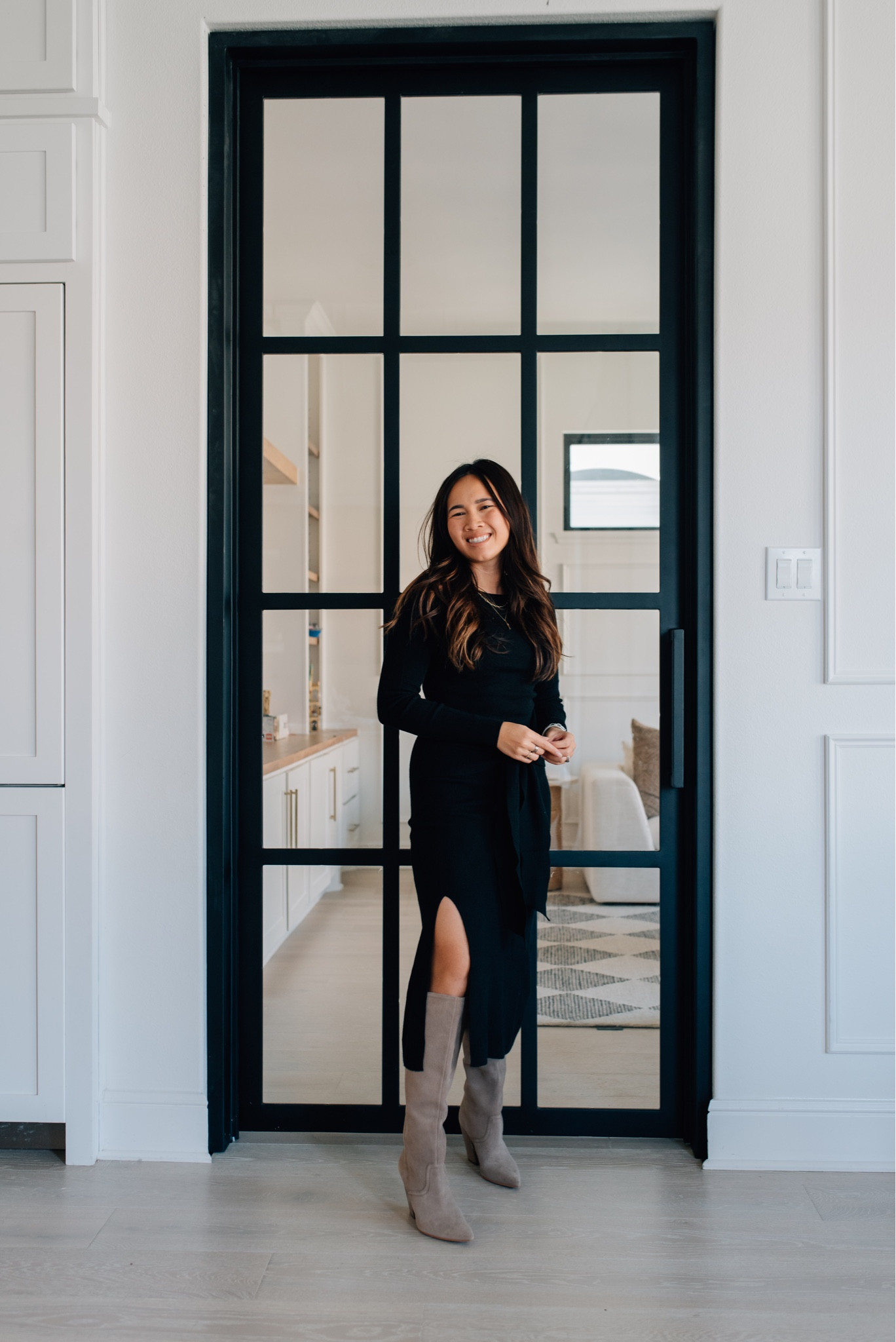 Fall outfits under $50! This black sweater dress is so flattering! Wearing an XS! If in between sizes, size one size up @walmart #walmartpartner #walmartfashion @walmartfashion #liketkit 

#LTKfindsunder50