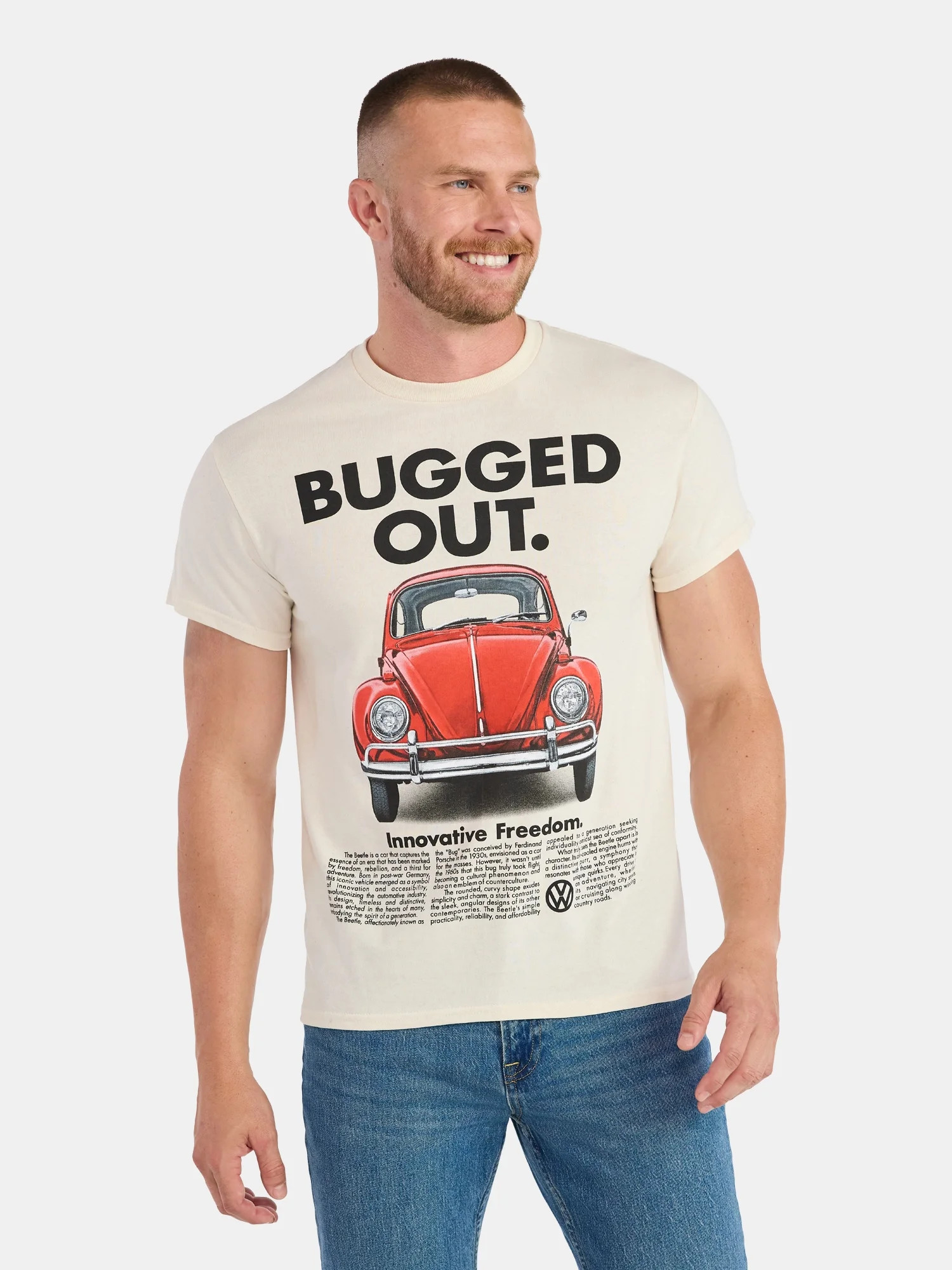 Volkswagen Bug Men's & Big Men's Graphic Tee with Short Sleeves, Sizes S-3XL - Walmart.com | Walmart (US)