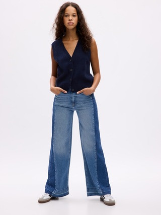 High Rise Stride Wide-Leg Jeans | Gap (CA)