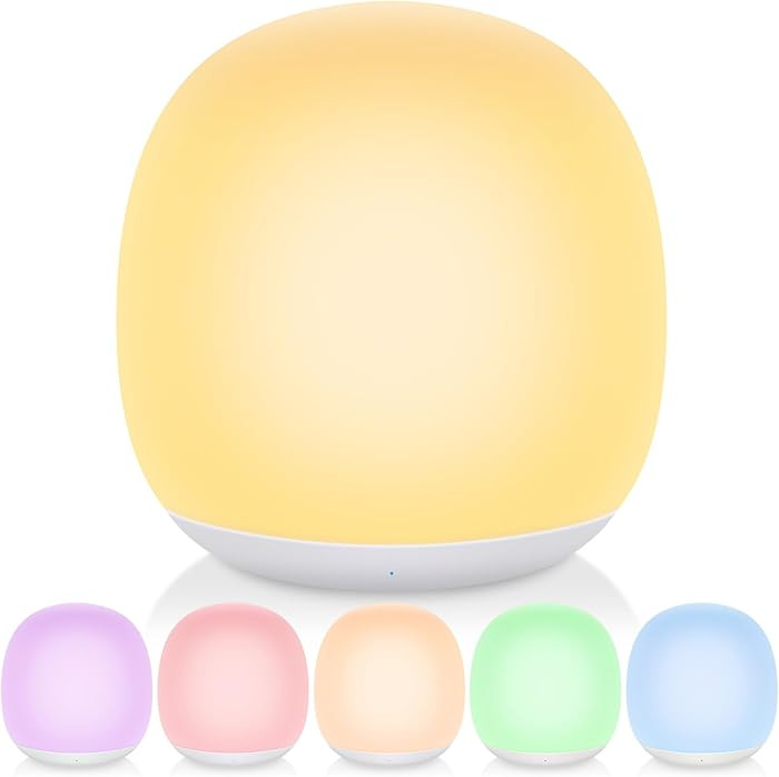 Night Light for Kids, Baby Egg Night Light with 7 Colors Changing Mode & Stepless Dimming, Soft S... | Amazon (US)