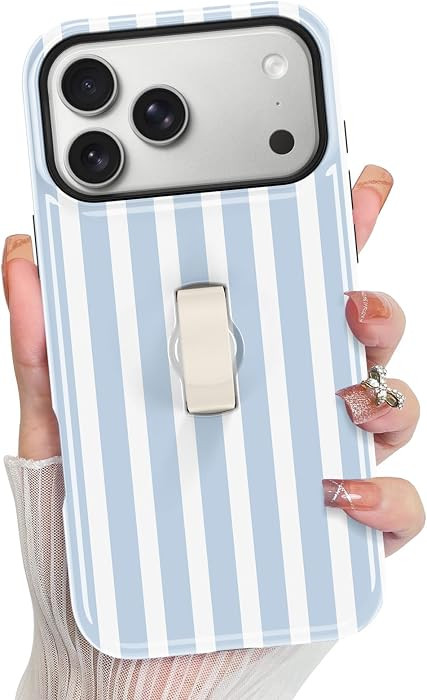 KANGHAR Compatible with iPhone 17 Pro Max Case, Support for MagSafe, Silicone Stripes Cute Patter... | Amazon (US)