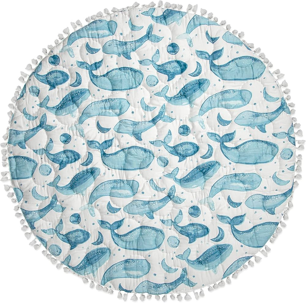 Crane Baby Activity Mat, Baby Play Mat for Boys and Girls, Whale Print, 40" x 40", Baby Must Have... | Amazon (US)