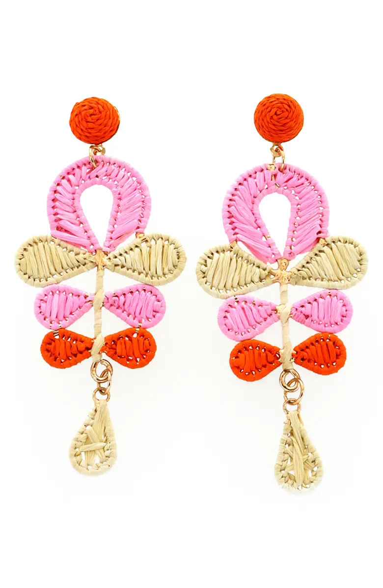 Panacea Colorblock Raffia Drop Earrings | Nordstromrack | Nordstrom Rack