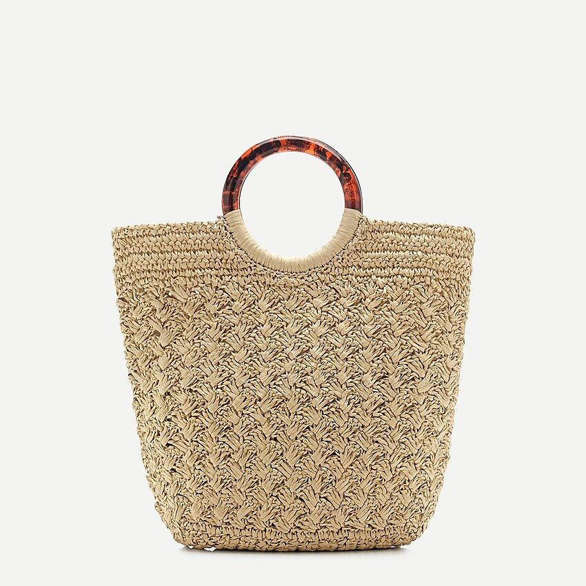 Woven ring-handle bag | J. Crew US