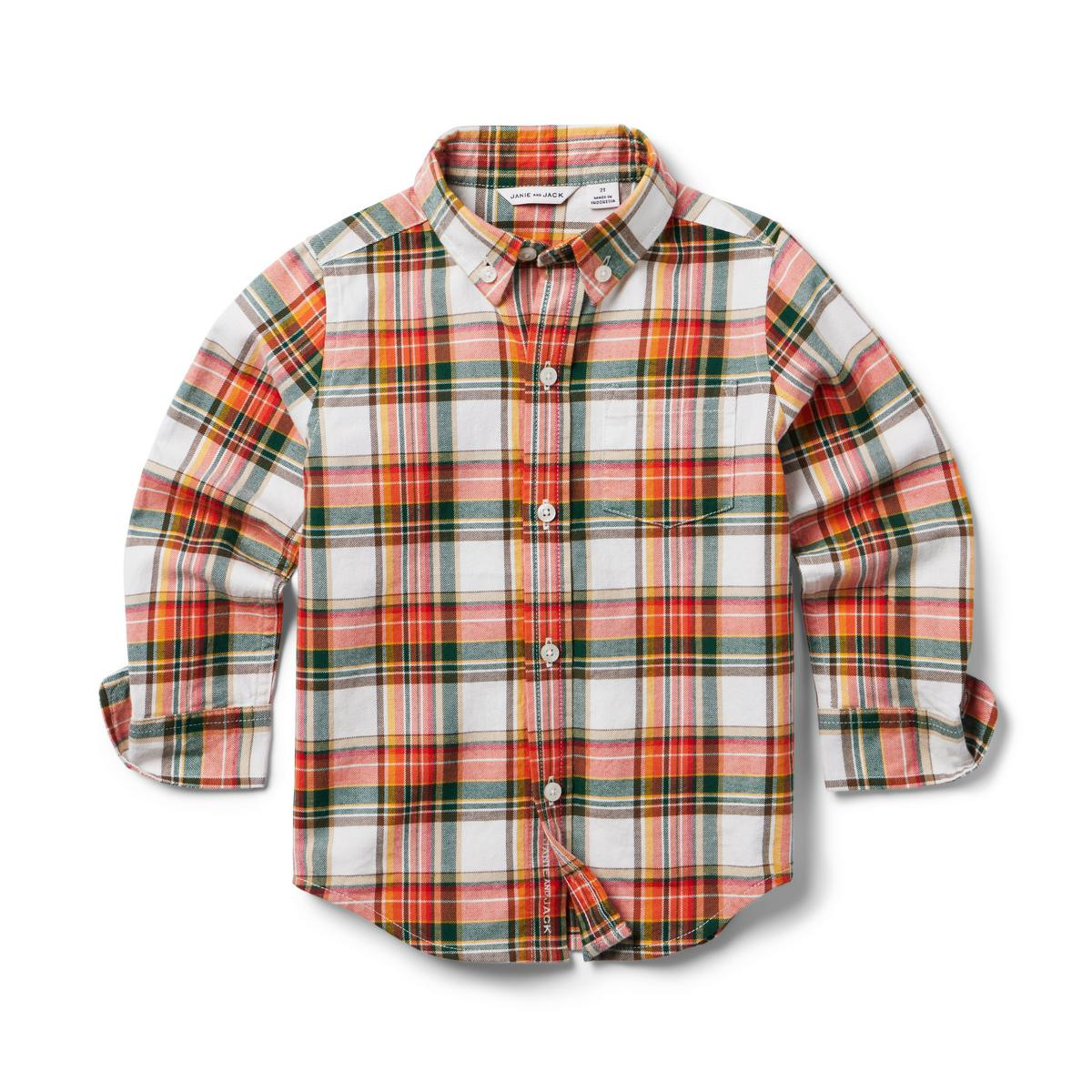 Plaid Brushed Twill Shirt | Janie and Jack