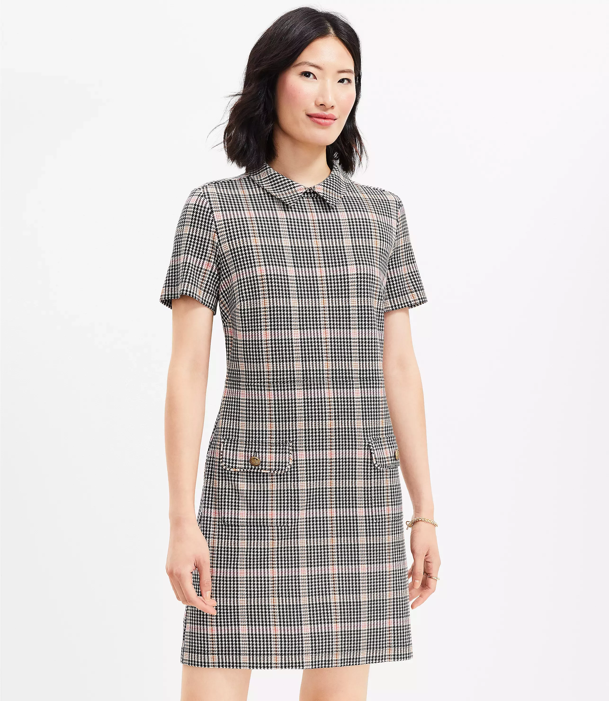 Shirred Sleeve Henley Shift Dress curated on LTK