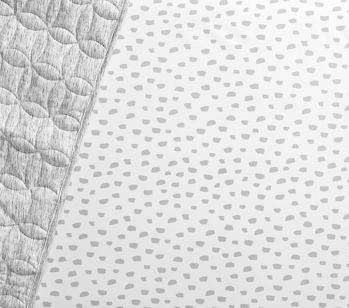 Brushstroke Dot Organic Crib Fitted Sheet | Pottery Barn Kids