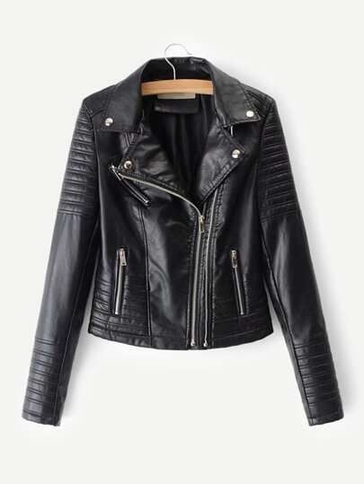 Katy Perry's Picks Faux Leather Biker Jacket | SHEIN
