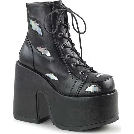 Women s Demonia Camel 201 Platform Ankle Bootie | Walmart (US)