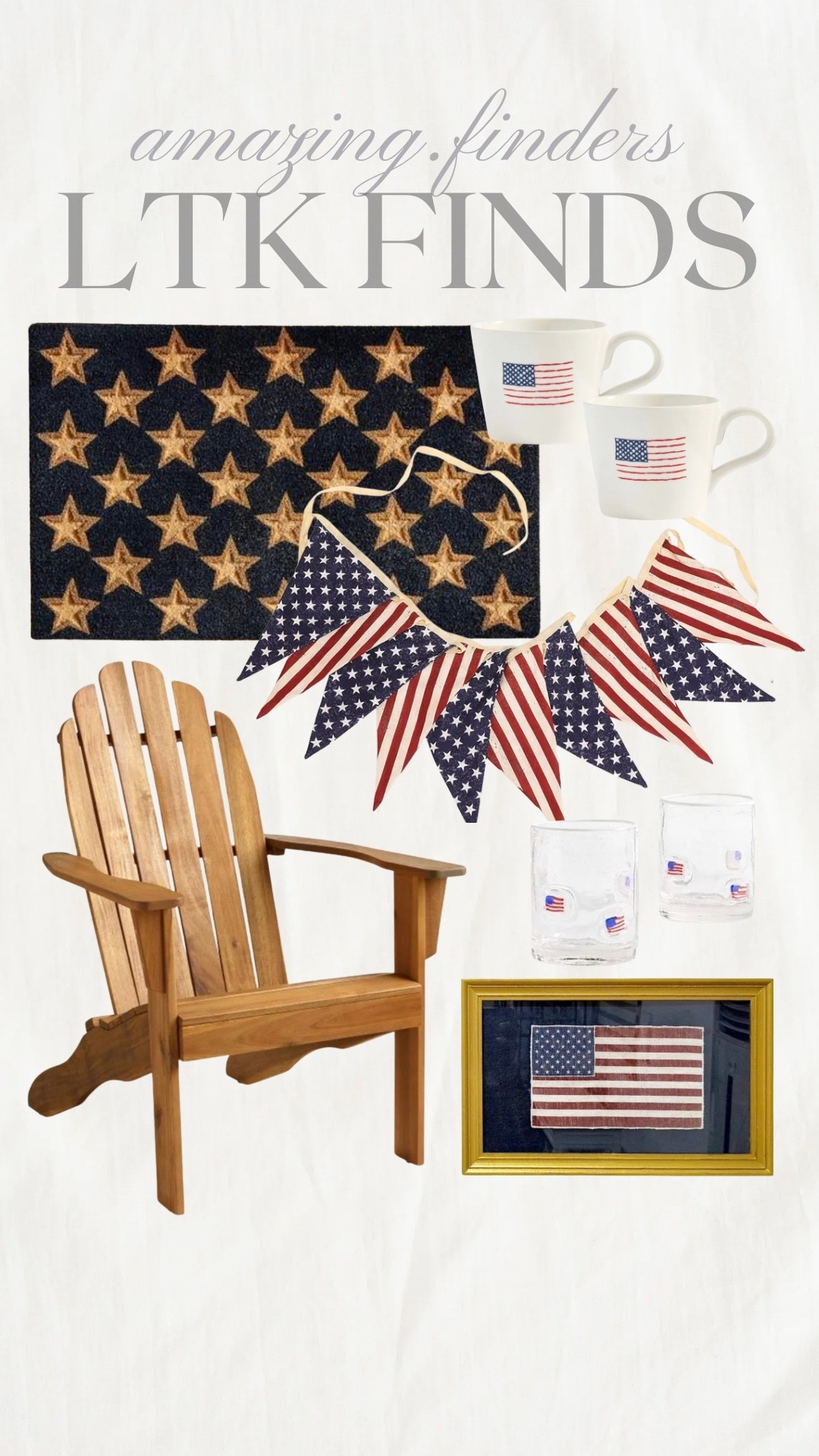 Americana 
LTK finds
Home decor
4th of July

#LTKmomlife #LTKSeasonal #LTKHome