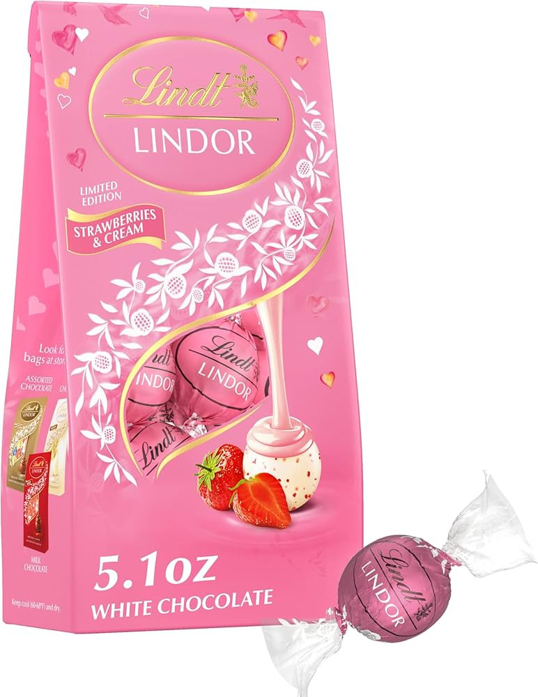 Lindt LINDOR Strawberries and Cream White Chocol… | Amazon (US)