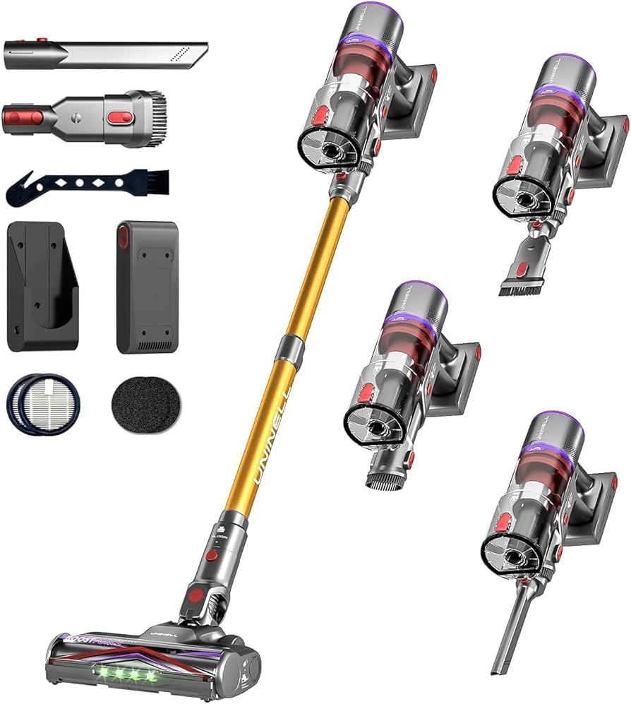 UNINELL HOME Cordless Vacuum Cleaner, 50000Pa 580W 70Mins Vacuum Cleaners for Home,Anti-Tangle St... | Amazon (US)