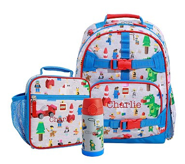 Mackenzie LEGO® Backpack &amp; Lunch Bundle, Set of 3 | Pottery Barn Kids