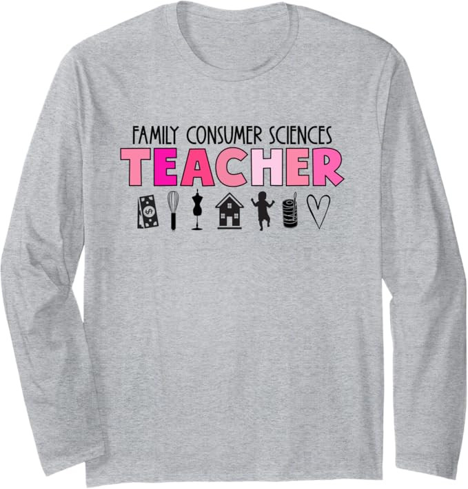 Family Consumer Sciences teacher Pink Long Sleeve T-Shirt | Amazon (US)