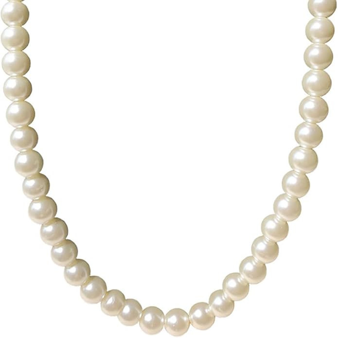 TUOKAY Women 1920s Pearls Beads Necklace Female Faux Pearl Choker Fashion Elegant luxurious Vinta... | Amazon (US)