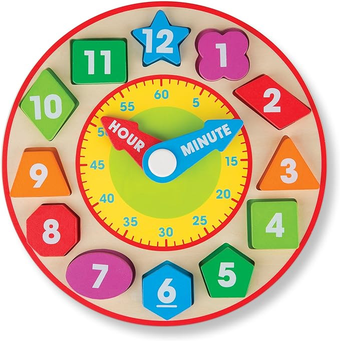 Melissa & Doug Shape Sorting Clock - Wooden Educational Toy | Amazon (US)