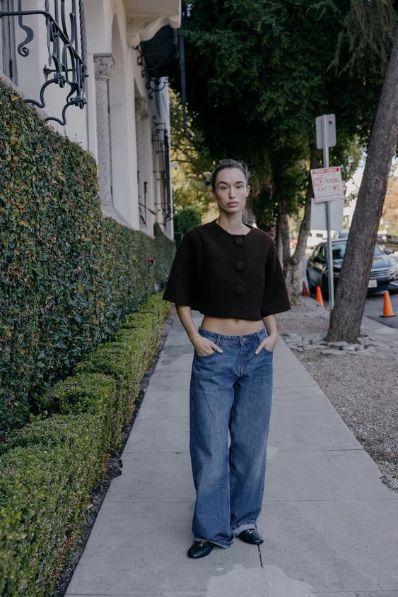 CROPPED KNIT JACKET | Zara US