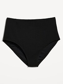 High-Waisted French-Cut Puckered Bikini Swim Bottoms | Old Navy (US)