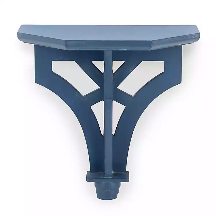 Blue Carved Wood Wall Shelf | Kirklands Home | Kirklands