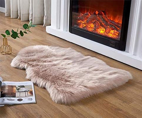EasyJoy Ultra Soft Fluffy Rugs Faux Fur Rug Chair Cover Seat Pad Fuzzy Area Rug for Bedroom Flo... | Amazon (US)