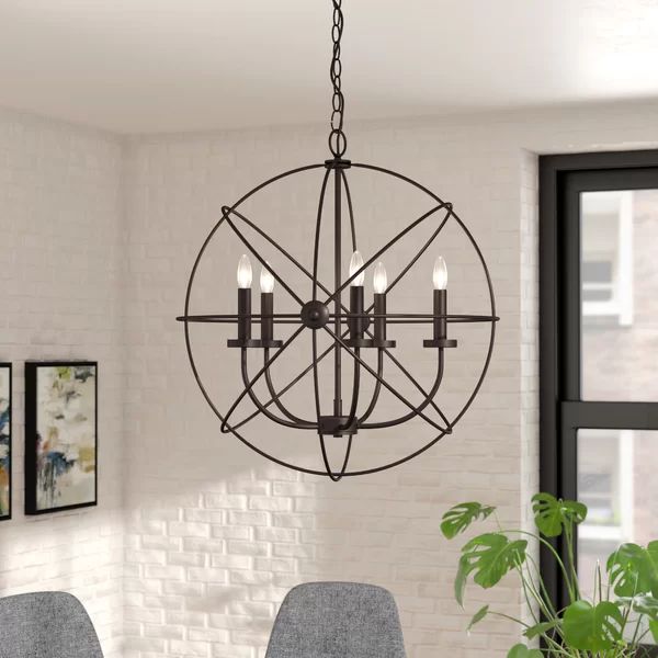 Waldron 5 - Light Unique / Statement Sphere Chandelier | Wayfair North America