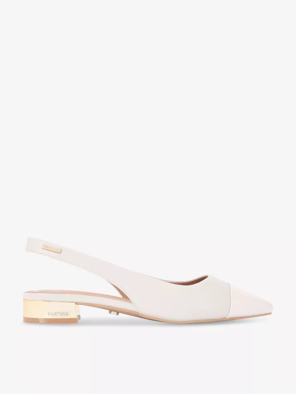 Amelia sling-back faux-leather pumps | Selfridges