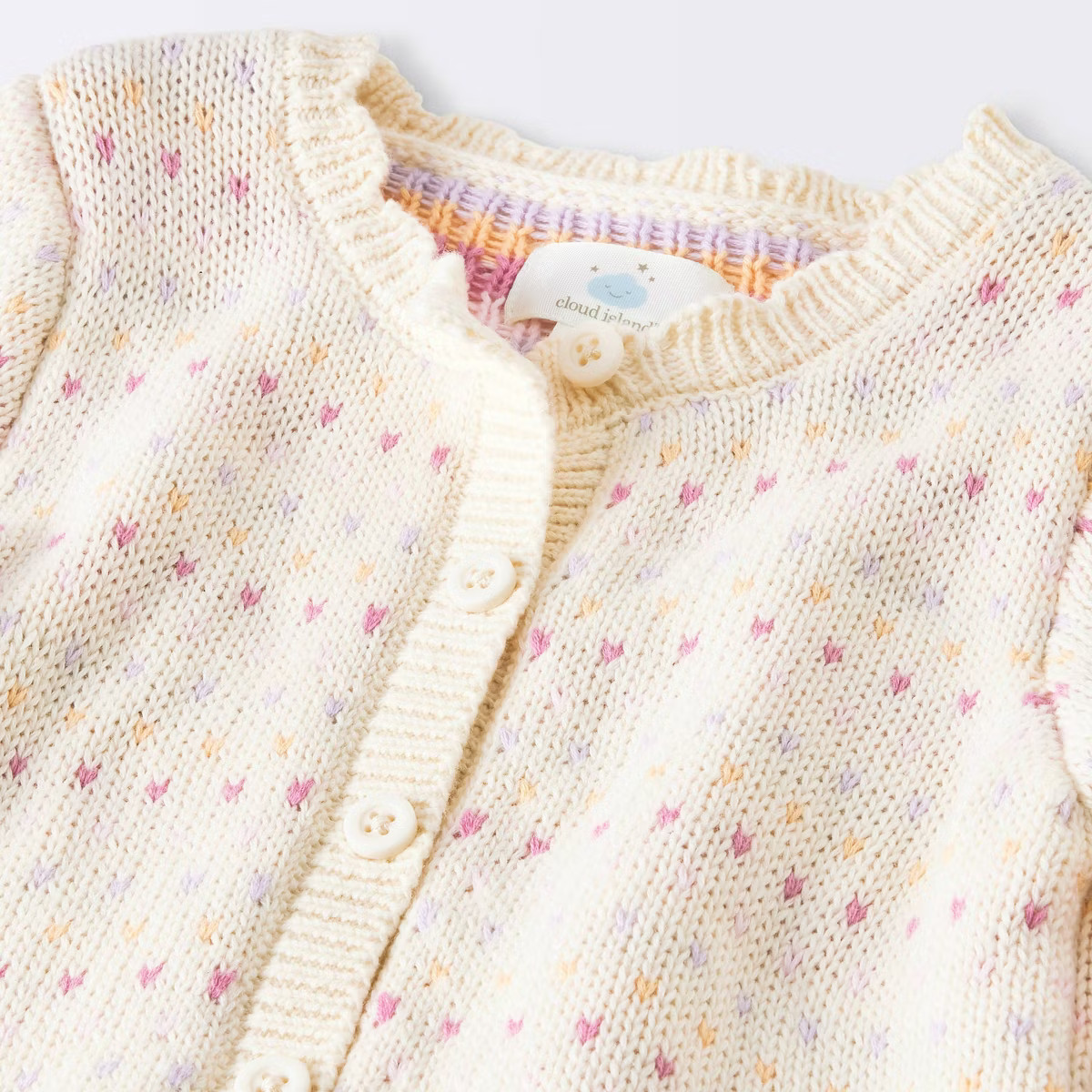 Baby Girls' 2pc Birdseye Pointelle Sweater Cardigan and Bloomer Set - Cloud Island™ Cream | Target