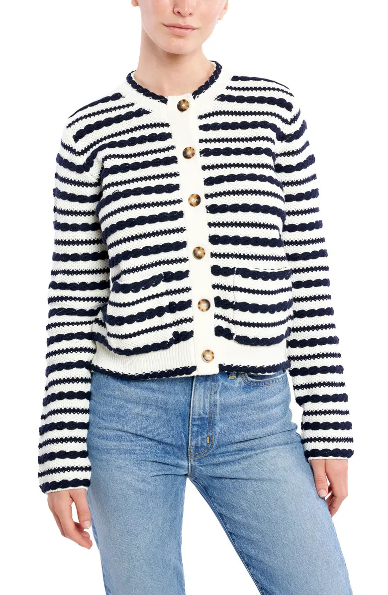 La Ligne Braid Stripe Cardigan | Nordstrom | Nordstrom
