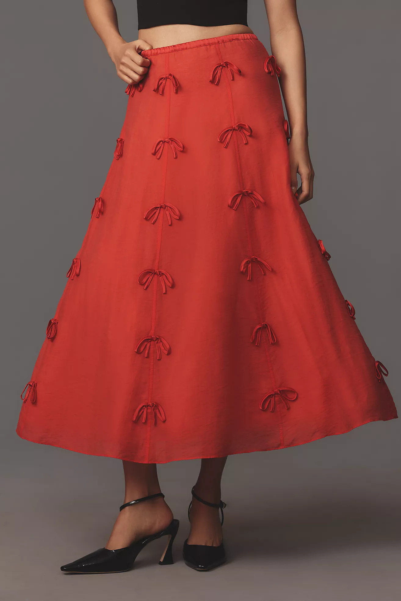 Hope for Flowers by Tracy Reese Linen Bow Midi SkirtHope for Flowers by Tracy ReeseWrite a Review... | Anthropologie (US)