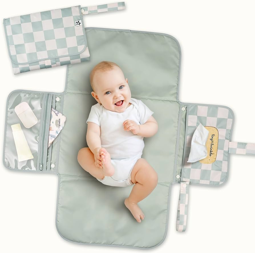 Tiny Twinkle Portable Diaper Changing Pad | Waterproof, Wipeable & Compact Baby Changing Pad for ... | Amazon (US)