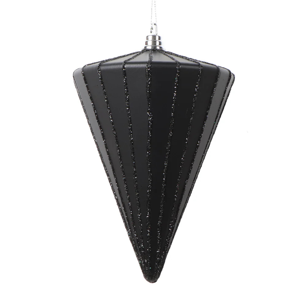 Matte Black Cone Ornament Set | Modern Locke