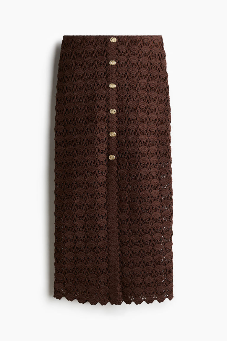 H & M - Crochet-look skirt - Beige | H&M (US + CA)