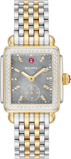 MICHELE Deco Mid Diamond Bracelet Watch, | Nordstrom | Nordstrom