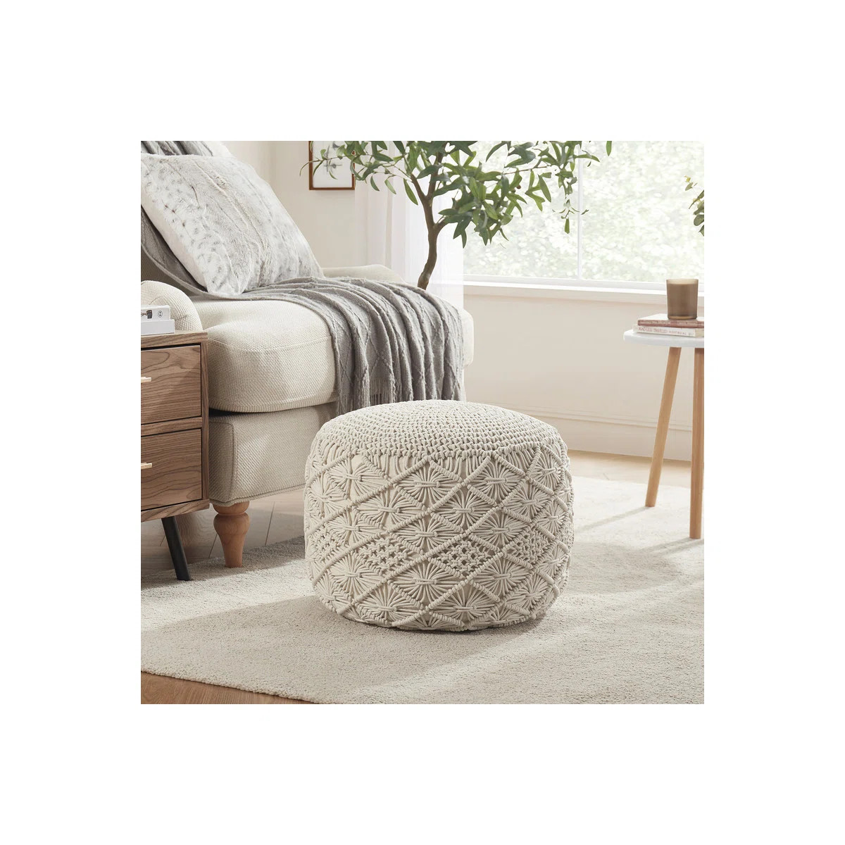 Bejan Cotton Pouf Ottoman | Wayfair North America