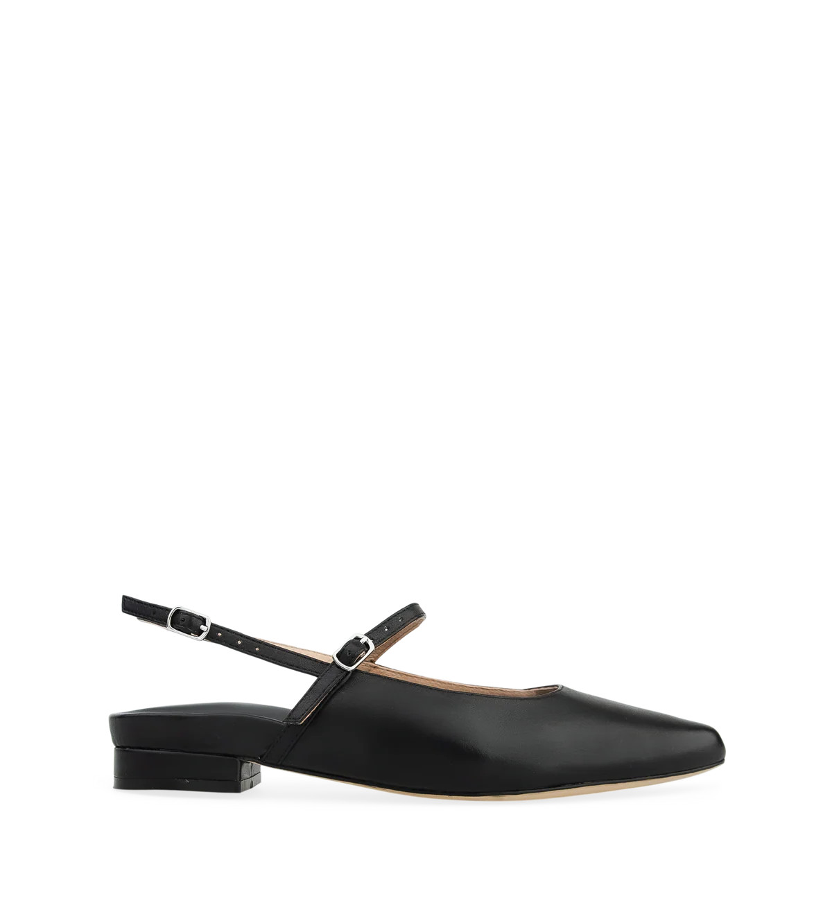 Goldeneye Black Leather Flats | Bared Footwear | Bared Footwear