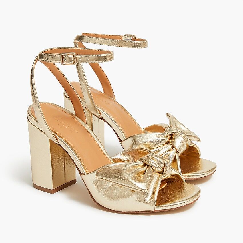 Knotted heeled sandals | J.Crew Factory