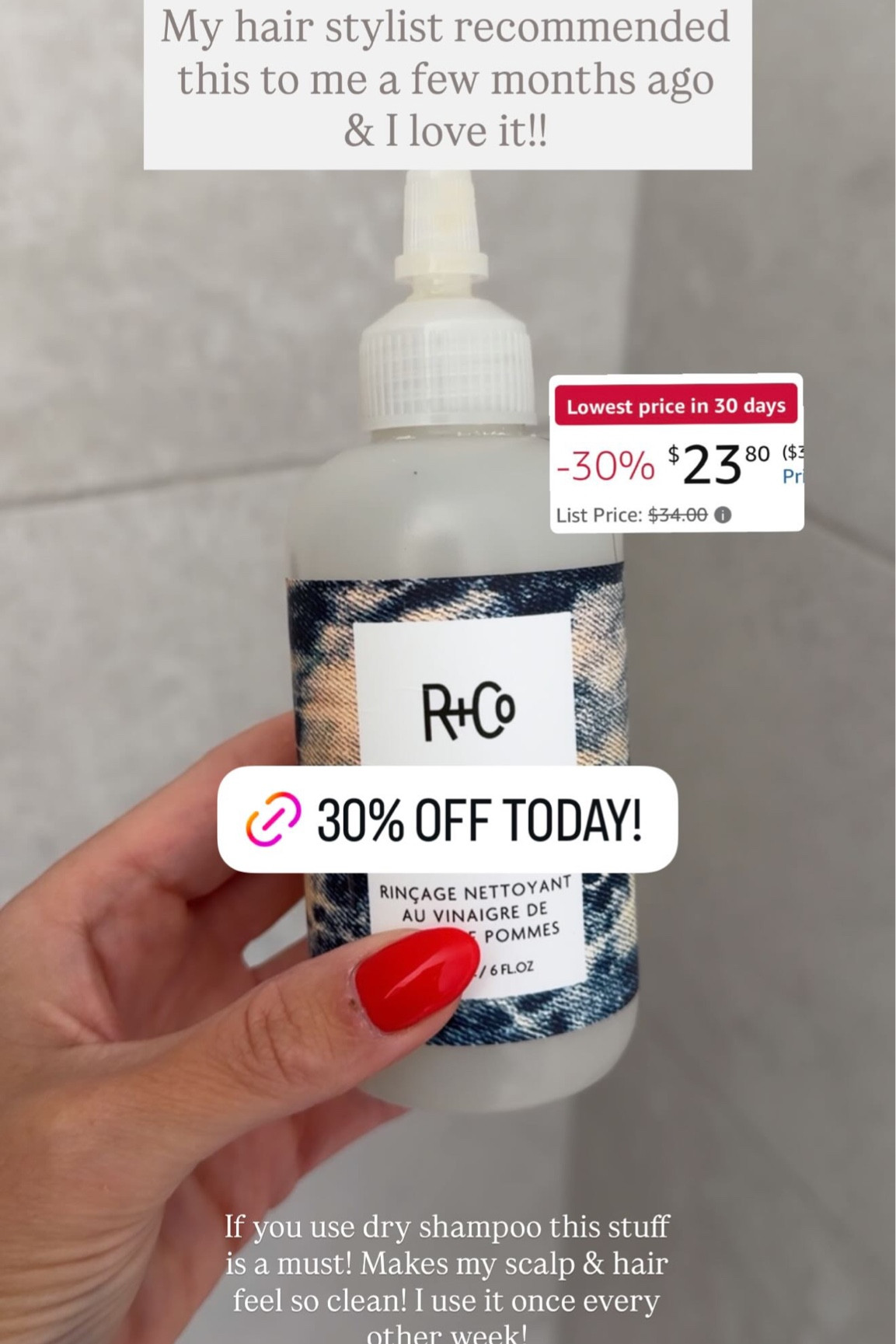 My hair stylist recommended this to me a few months ago & I love it!! If you use dry shampoo this stuff is a must! Makes my scalp & hair feel so clean! I use it once every other week!