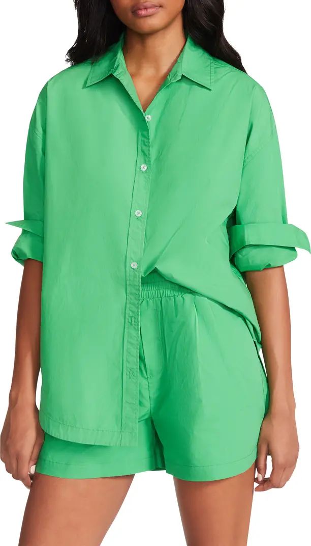 Poppy Oversize Cotton Button-Up Shirt | Nordstrom