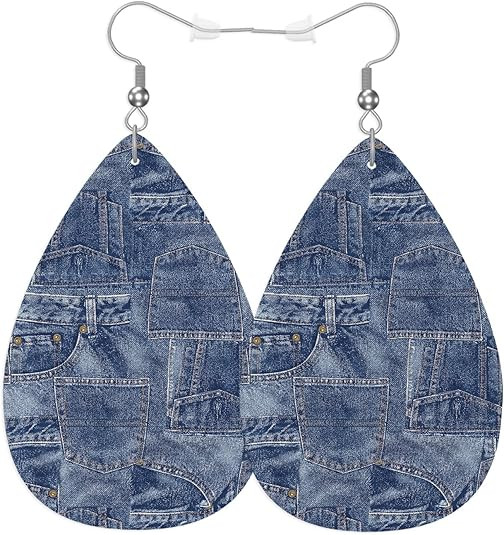 Cow Print Fashion Faux Leather Earrings Retro Cow Animals Skin Fur Bull Spot Wedding Teardrop Ear... | Amazon (US)