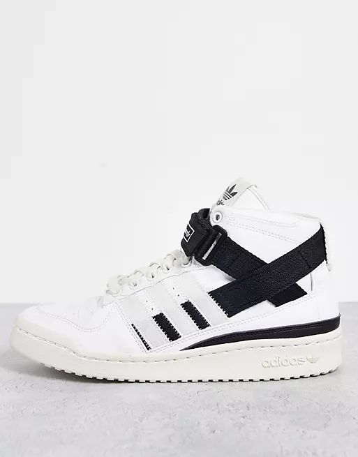 adidas Originals Parley Forum Mid sneakers in white and black | ASOS (Global)