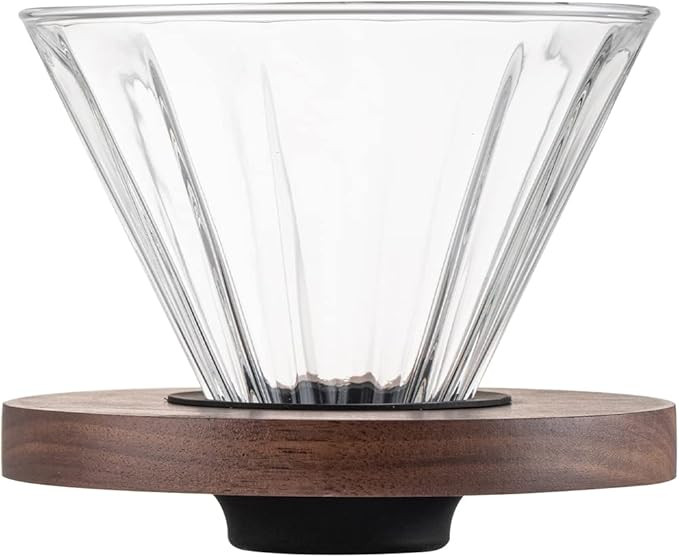 vandroop Coffee Dripper, Resuable Pour Over Coffee Maker With Walnut Pedestal, Detachable Pour Ov... | Amazon (US)